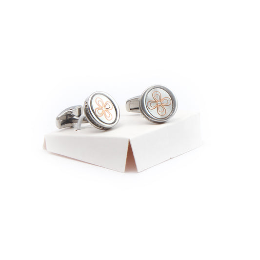 Silver / Copper Cufflink