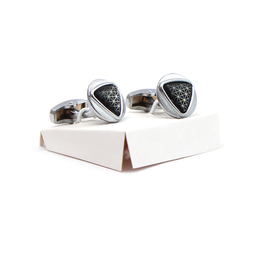 Silver / Black Cufflink