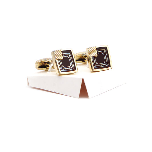 Golden / Black Block Cufflink