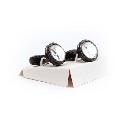 Silver / white Cufflink