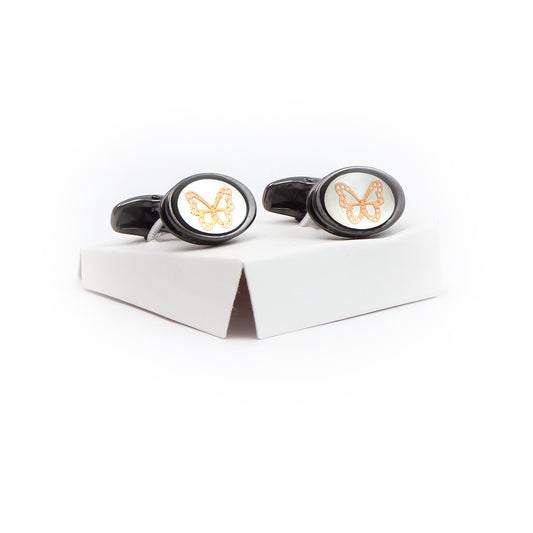 Silver / Copper Cufflink