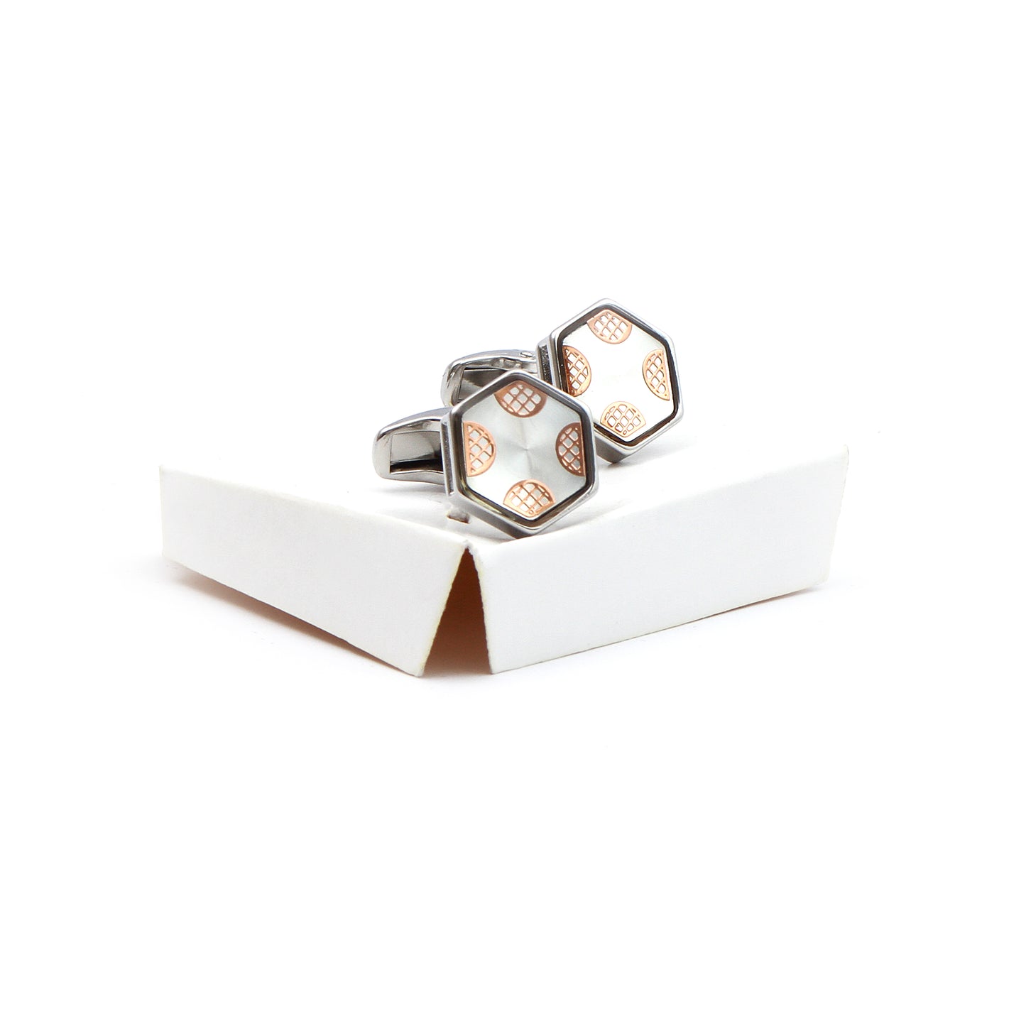 Silver / Copper Cufflink