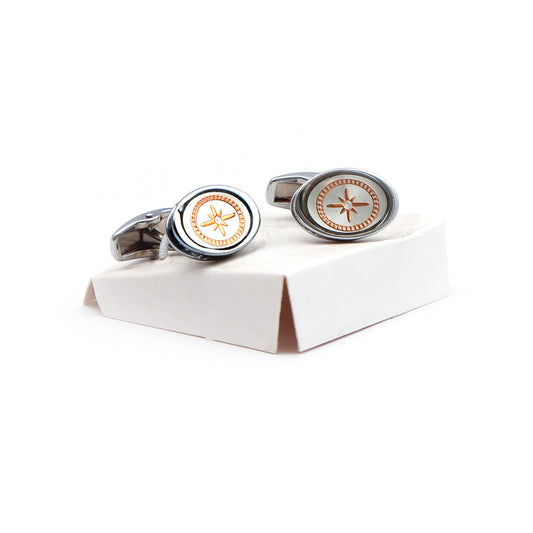 Silver / Copper Cufflink