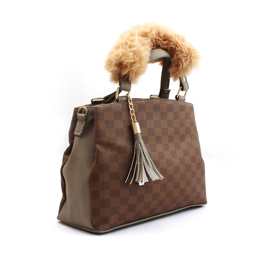 Lymington bag with Furry Handle