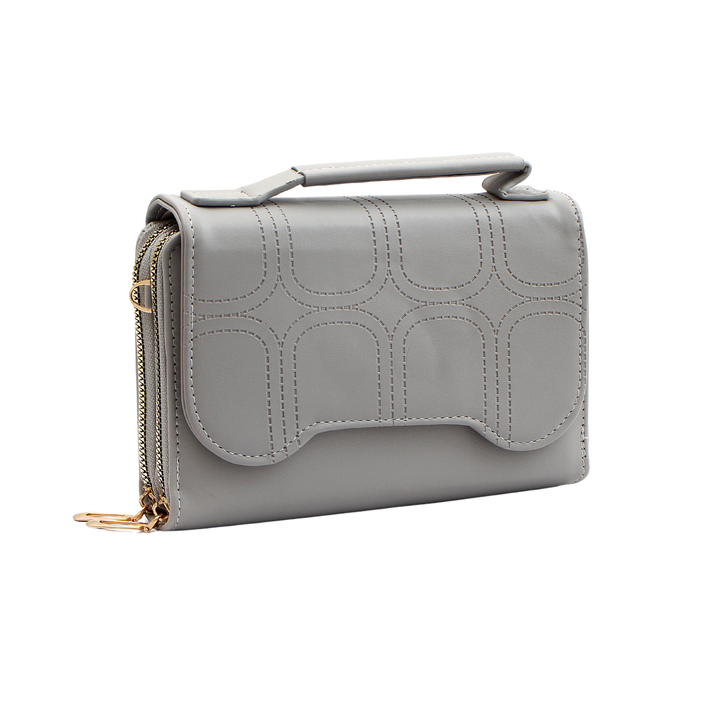 Big Grey Clutch Bag