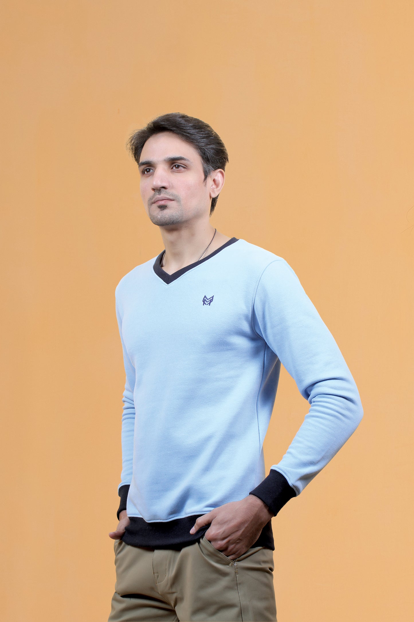 ICE Blue V-Neck Sweatshirt